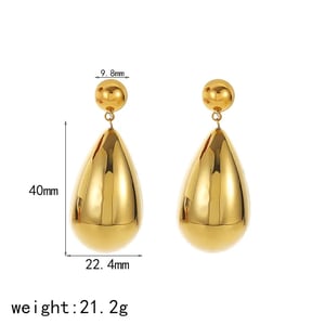 1 Pair Simple Series Classic Geometric Stainless Steel Women Stud Earrings h5 Picture2